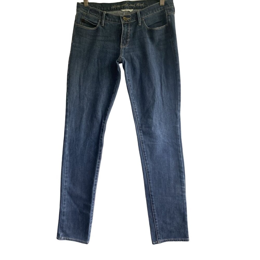 Abercrombie & Fitch Jean Size 4 Blue Stretch Denim Med Rise Straight Leg